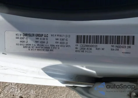 2014 Dodge Avenger Se из США, поврежденный, VIN 1C3CDZAB4EN203123